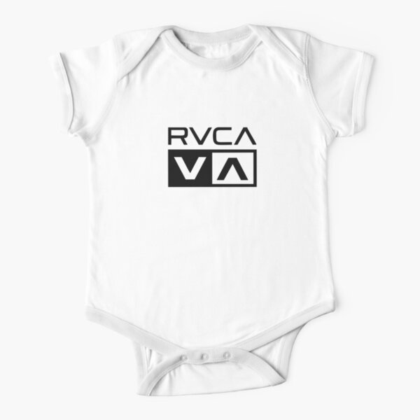 einfaches Surfmaterial mit schwarzem Logo Baby Body Kurzarm