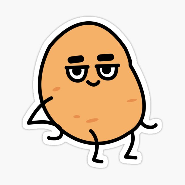 Don't be a potato console gaming couch potatoe' Sticker