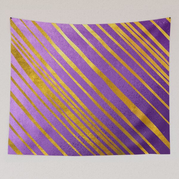 Aperçu de l'œuvre Rayures violettes et dorées créée et vendue par GoDesign1.