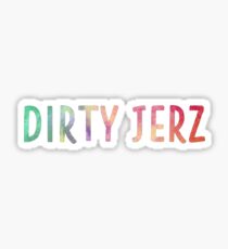 Dirty Jerz Rainbow Watercolor Sticker