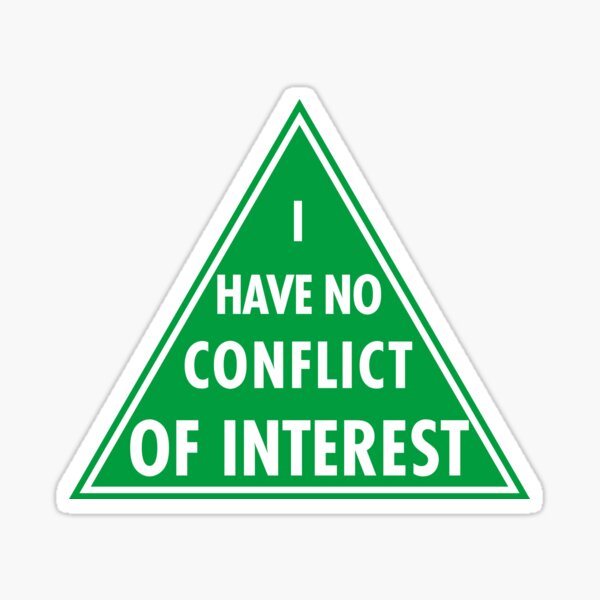 I have no conflict of interest Sticker