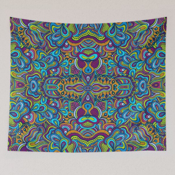 Item preview, Colorful Retro Psychedelic Abstract Swirls designed and sold by GoDesign1.