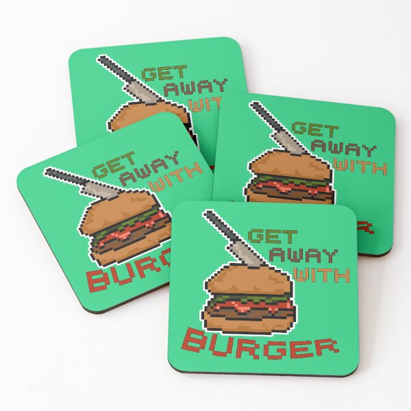 Item preview, Get away with Burger - Pixel Food Art designed and sold by Fun Funky Designs.