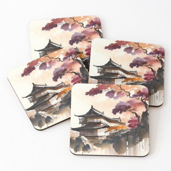 Item preview, Japanese-style Watercolour Landscape; Perfect gift for nature lovers; Ideal for Japanese nature art for home décor designed and sold by erzypher.