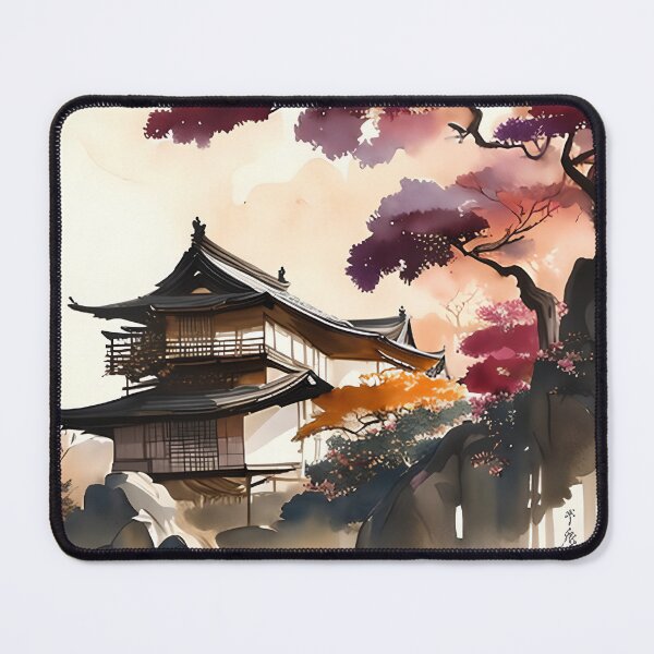 Item preview, Japanese-style Watercolour Landscape; Perfect gift for nature lovers; Ideal for Japanese nature art for home décor designed and sold by erzypher.