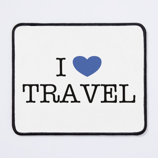 Item preview, I love travel (dark blue) designed and sold by TransportFans.