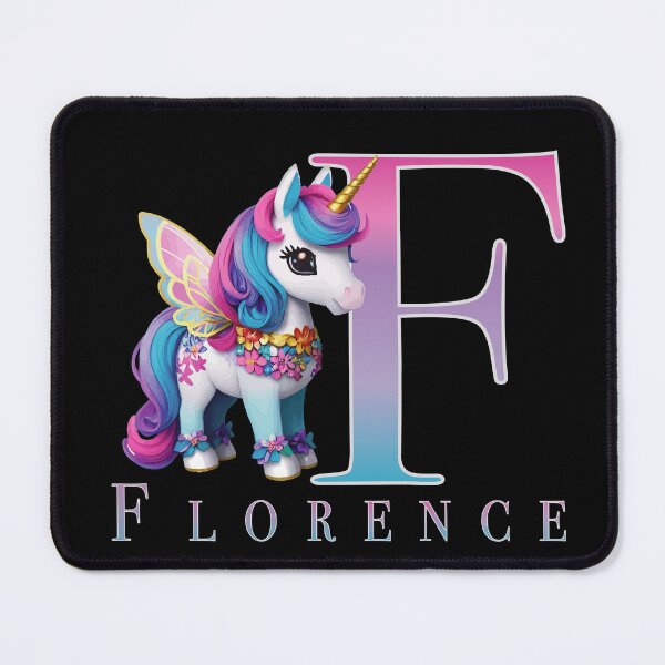 Item preview, Florence name with a cute unicorn designed and sold by Lubellebubble20.