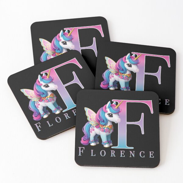 Item preview, Florence name with a cute unicorn designed and sold by Lubellebubble20.