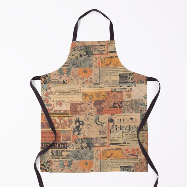 Item preview, Newsprint Nostalgia Vintage Newspaper Collage Pattern A Line Dress Retro Home Decor designed and sold by iPaint Airbrush Studio.