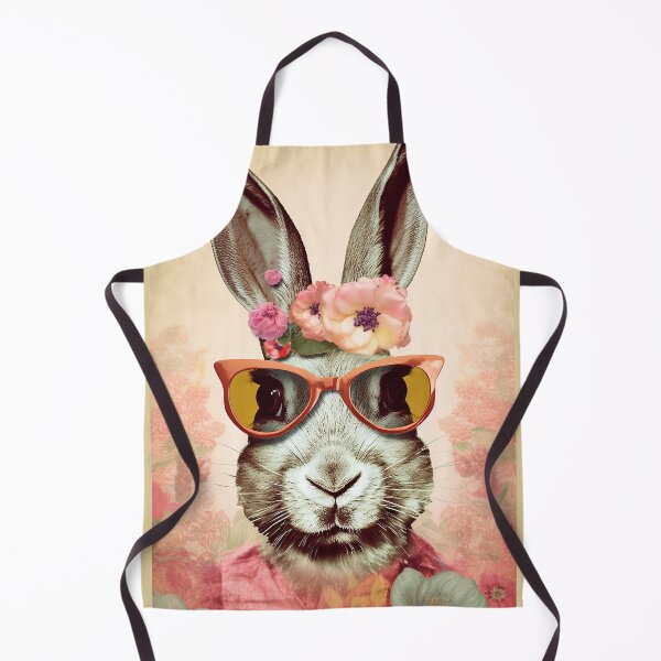 Item preview, Pink Shades She-Bunny: A Retro Rabbit in Groovy Sunglasses and Floral Feminine Style designed and sold by EmeraldeaArt.