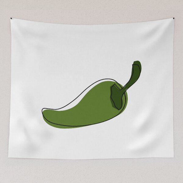 Item preview, Minimalist green jalapeno paper designed and sold by anycolorart.