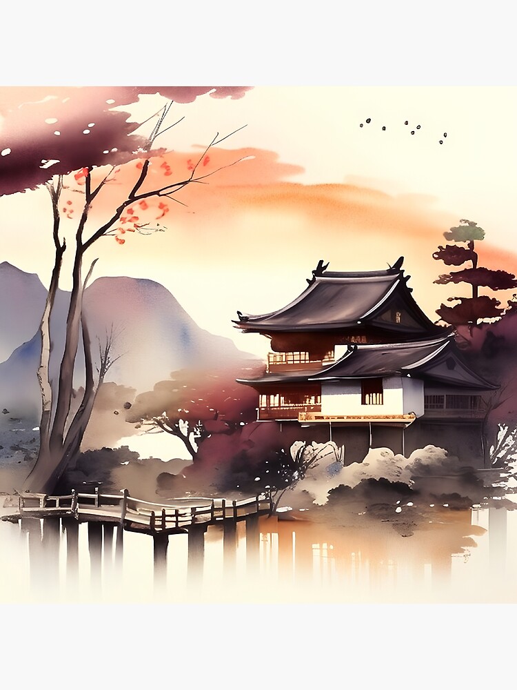 Landscape Painting 6, Japanese Watercolor Style, Digital Art Print, Wall  Art, Digital Download, Home Decor, Printable