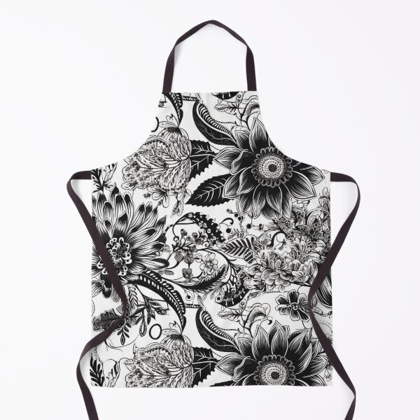 Item preview, Boho Bloom Black and White Floral Pattern Classic Flowers  designed and sold by iPaint Airbrush Studio.