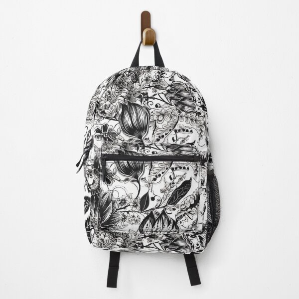 Item preview, Boho Bloom Black and White Floral Pattern Classic Flowers designed and sold by iPaint Airbrush Studio.