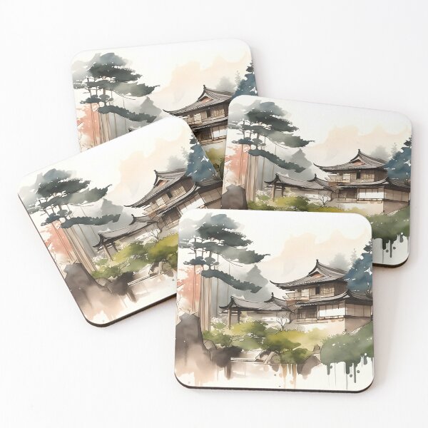 Item preview, Japanese-style Watercolour Landscape; Perfect gift for nature lovers; Ideal for Japanese nature art for home décor designed and sold by erzypher.