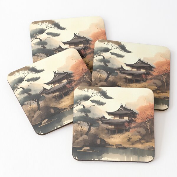 Item preview, Japanese-style Watercolour Landscape; Perfect gift for nature lovers; Ideal for Japanese nature art for home décor designed and sold by erzypher.