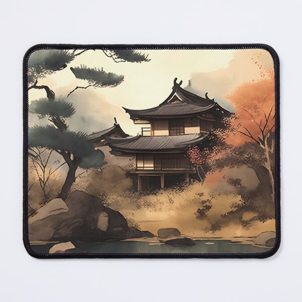 Item preview, Japanese-style Watercolour Landscape; Perfect gift for nature lovers; Ideal for Japanese nature art for home décor designed and sold by erzypher.