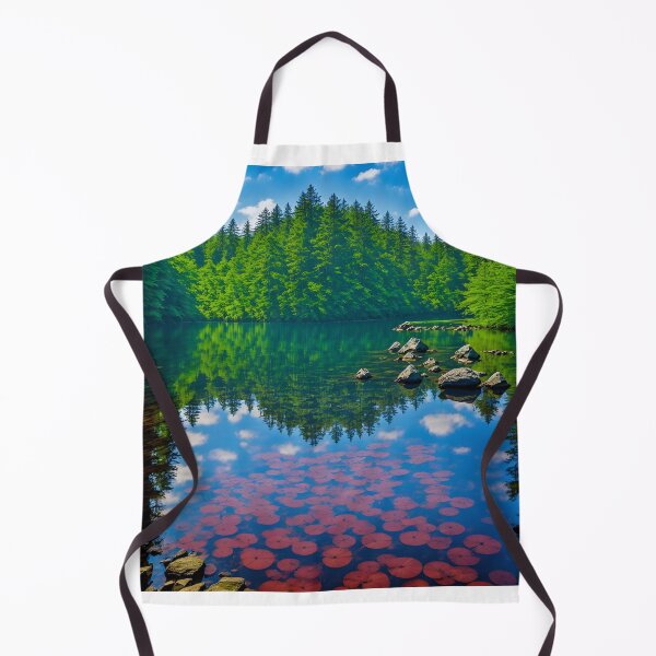 Item preview, Tranquil Lake Nestled In A Lush Forest Of Towering Trees Ai Generated Art designed and sold by AiGens.
