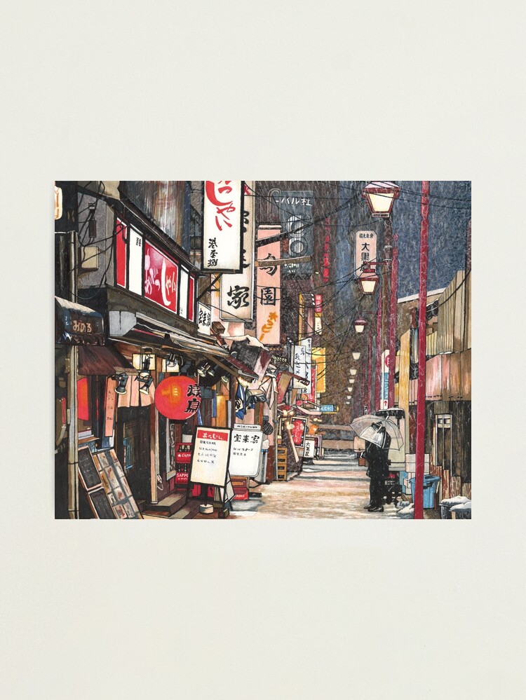Thumbnail 2 of 3, Photographic Print, Lights in the Snow designed and sold by ErinNicholls.