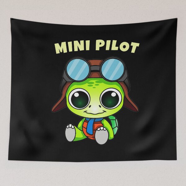 Item preview, Mini Pilot Turtle  designed and sold by Cartoon-animals.
