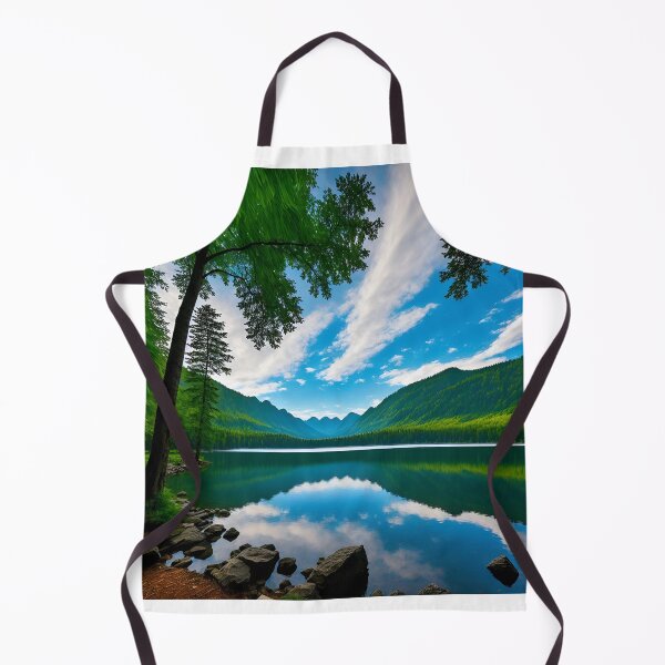 Item preview, Picturesque Lake Surrounded By A Canopy Of Towering Trees Ai Generated Art designed and sold by AiGens.