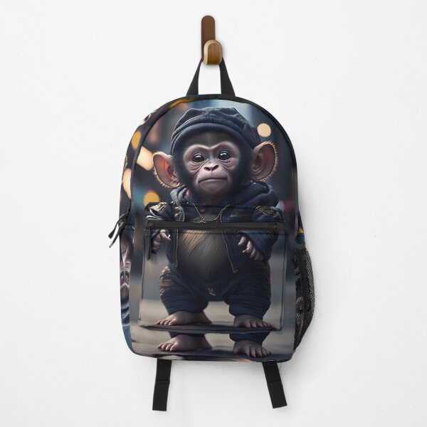 Item preview, A cute and naughty bay monkey is waiting for you to take it home at a corner of the city designed and sold by SurrealAnimals.