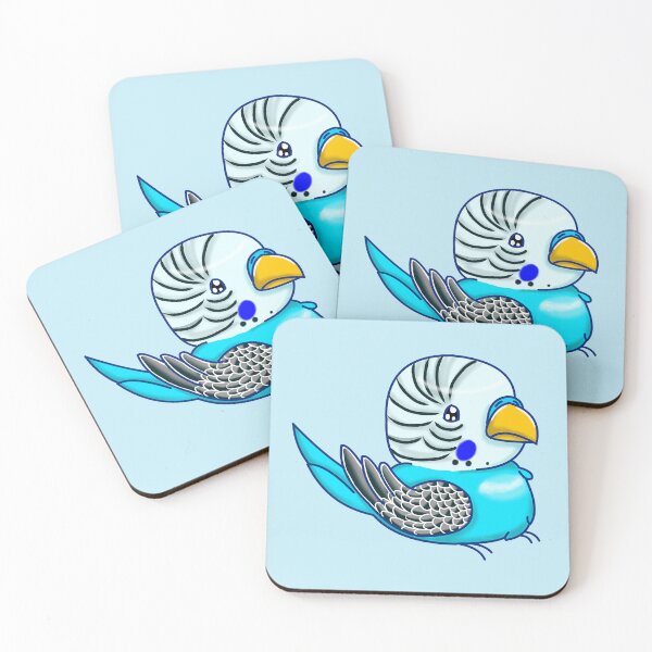Item preview, Fun, Cute and Chubby Blue Budgie Bird designed and sold by DynieKid.