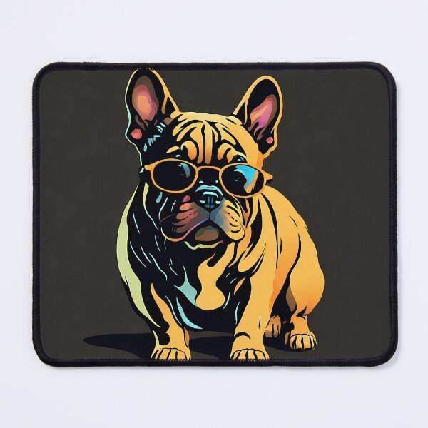 Item preview, A cute and lively punk rock dog with sun glasses designed and sold by SurrealAnimals.