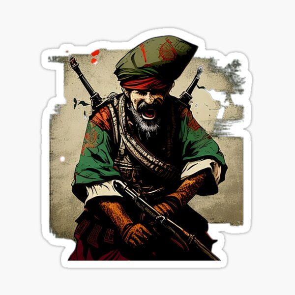 arabic-soldier-colorful-arabic-art-sticker-for-sale-by-t-rikou