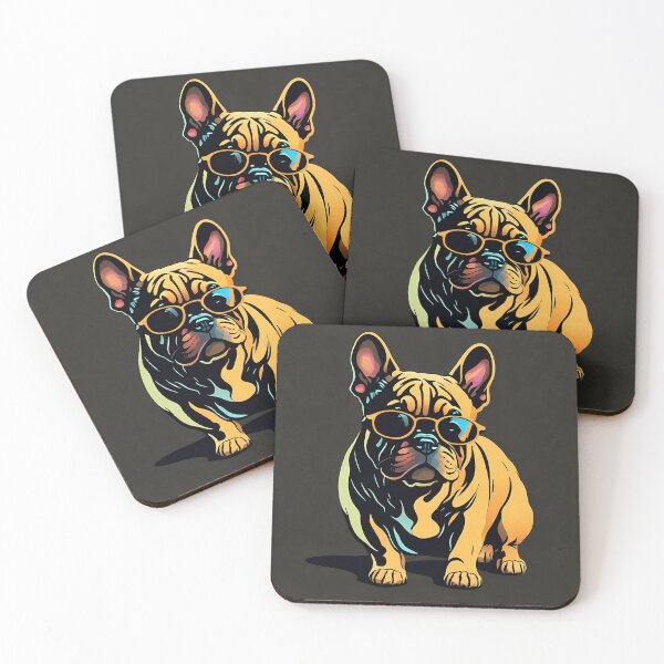 Item preview, A cute and lively punk rock dog with sun glasses designed and sold by SurrealAnimals.