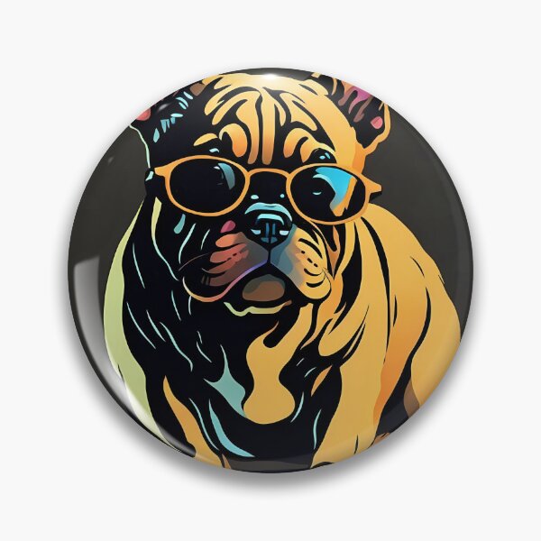 Item preview, A cute and lively punk rock dog with sun glasses designed and sold by SurrealAnimals.