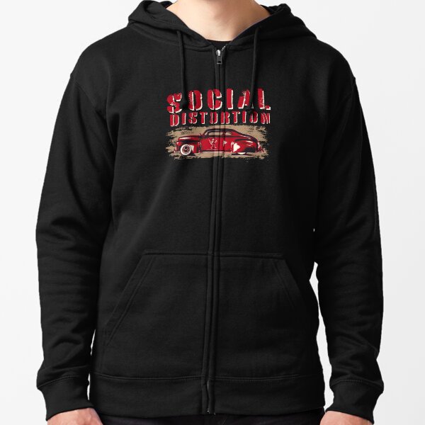 social distortion zip up hoodie