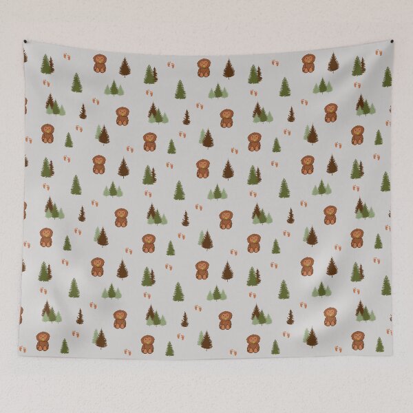Item preview,  Bigfoot baby squatch pattern, yeti baby bigfoot cartoon retro sunset  designed and sold by portrait4you.