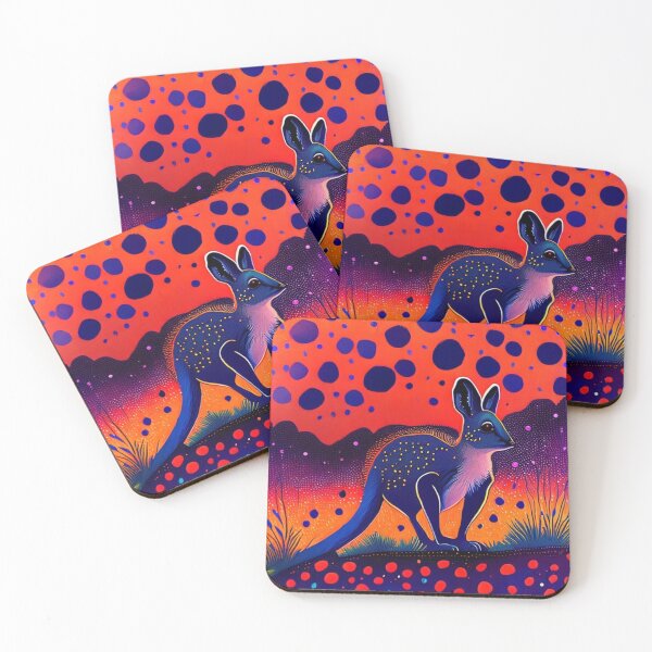 Item preview, Cute Wallaby in Australian Aboriginal Dot Painting designed and sold by Michael Voyler.