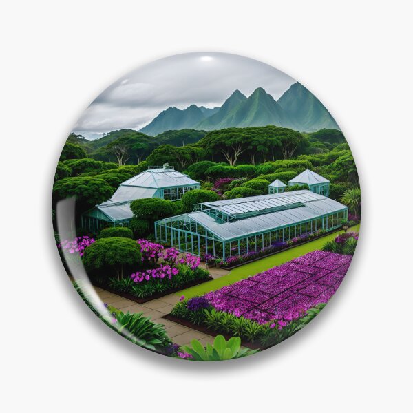 Item preview, A Lush And Vibrant Greenhouse Filled With A Rainbow Of Orchids And Other Exotic Plants Ai Generated Art designed and sold by AiGens.
