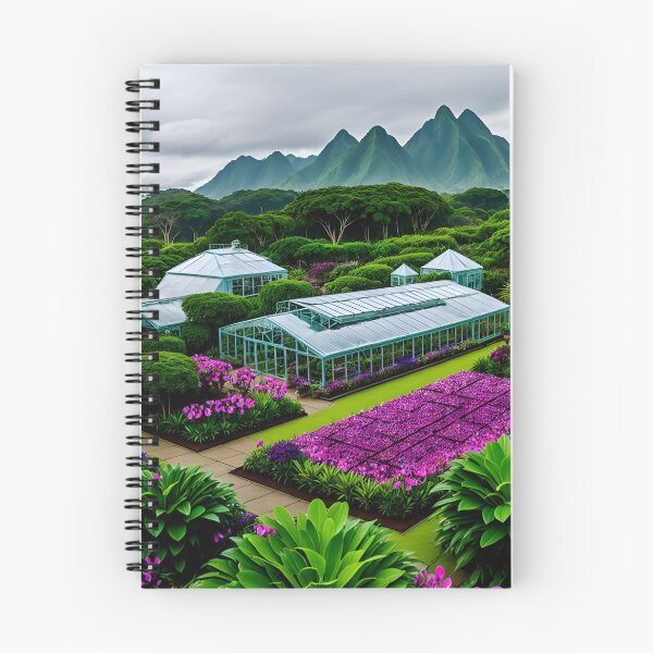 Item preview, A Lush And Vibrant Greenhouse Filled With A Rainbow Of Orchids And Other Exotic Plants Ai Generated Art designed and sold by AiGens.