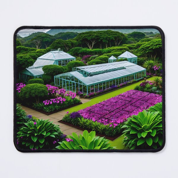 Item preview, A Lush And Vibrant Greenhouse Filled With A Rainbow Of Orchids And Other Exotic Plants Ai Generated Art designed and sold by AiGens.