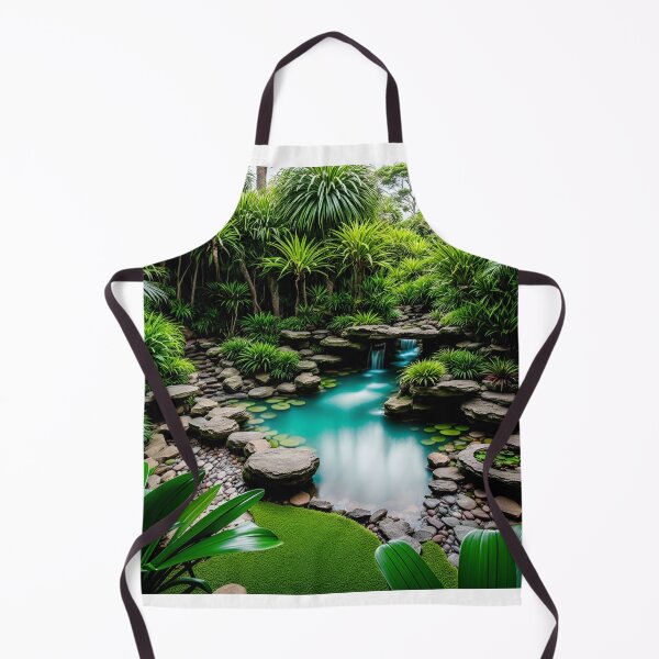 Item preview, A Tranquil Oasis Filled With Orchids And Other Exotic Plants, Surrounded By A Peaceful Atmosphere Ai Generated Art designed and sold by AiGens.
