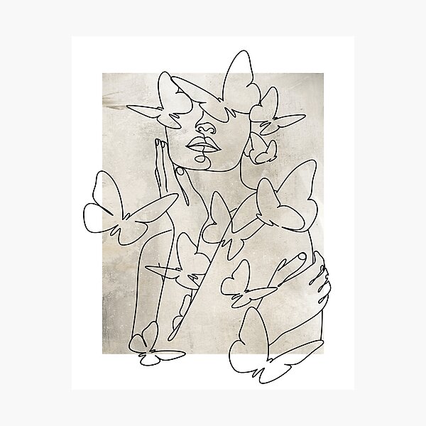 Item preview, Modern Neutral Abstract,Line art, Female body line art, Line art women, Simple Abstract art designed and sold by RaspberryEM.