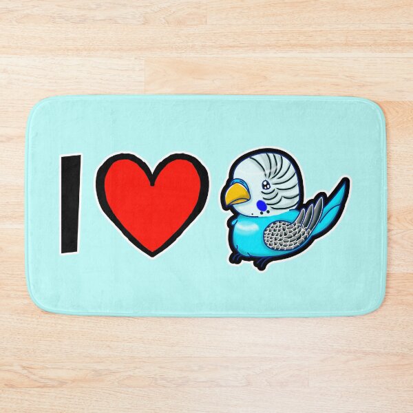 Item preview, I love Fun and Cute Chubby Blue Budgie Bird designed and sold by DynieKid.