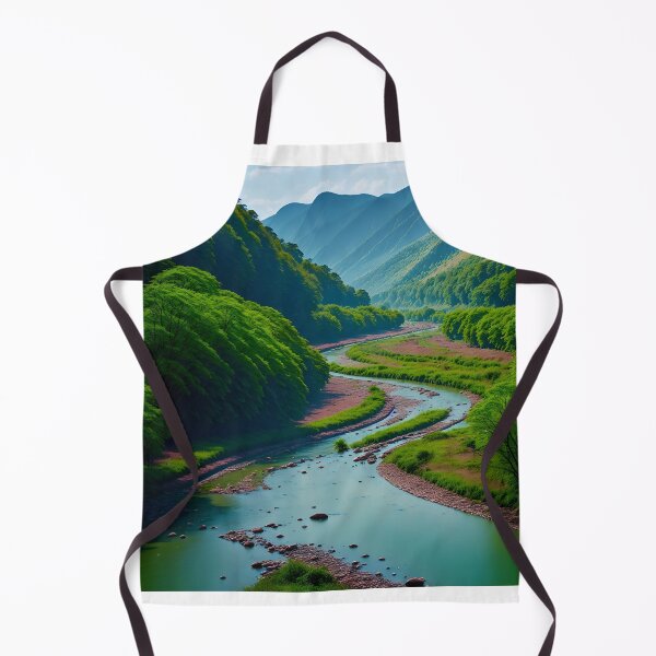 Item preview, A Tranquil River Meandering Through A Picturesque Valley, With Rolling Hills And Vibrant Foliage Ai Generated Art designed and sold by AiGens.