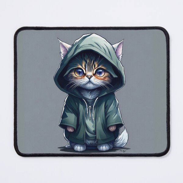 Item preview, Cat miaw- A cute little cat wearing a cap and looking pitiful is waiting for you to take it home. designed and sold by SurrealAnimals.