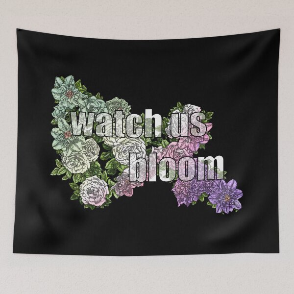 Item preview, Watch Us Bloom Clematis And Roses Genderfae 2023 designed and sold by Art by Veya.