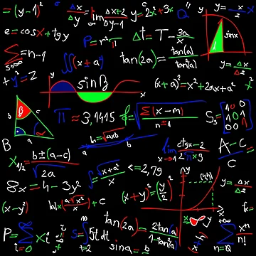 Artwork thumbnail, Handwritten Math Formulas | Algebra Formulas Collage by EngineersArt
