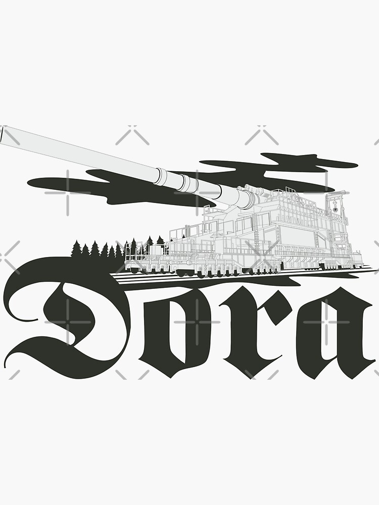 German super-heavy railway gun Dora (Schwerer Gustav) Sticker for Sale by  FAawRay