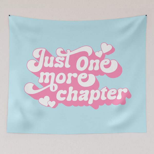 Item preview, Just One More Chapter - Cute Bookworm Quote Pastel Pink Retro Typography designed and sold by Cawaiico.