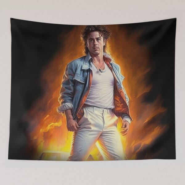 Item preview, Eddie Munson Downey Jr. Stranger Things designed and sold by RETRO1985.