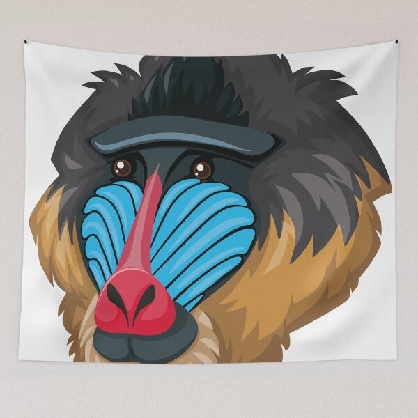 Item preview, Overall, the mandrill monkey design is a beautiful and stunning representation of this unique and adorable species. designed and sold by TrendsDesign	 ⭐⭐⭐⭐⭐.