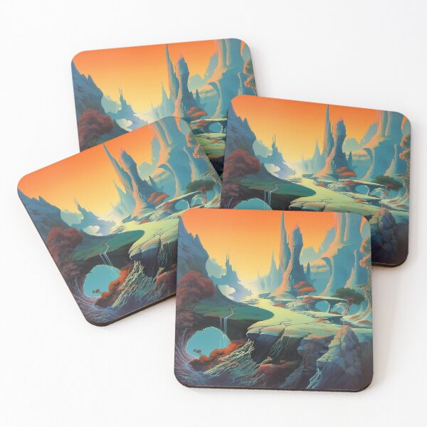 Item preview, Fantasy Landscape Illustration designed and sold by objectiveuno.