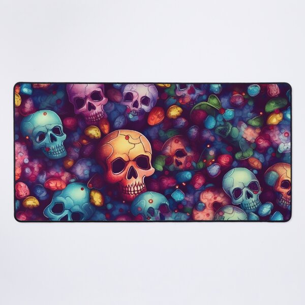 Artikelvorschau, Colorful Skulls Pattern entworfen und verkauft von Apeful.